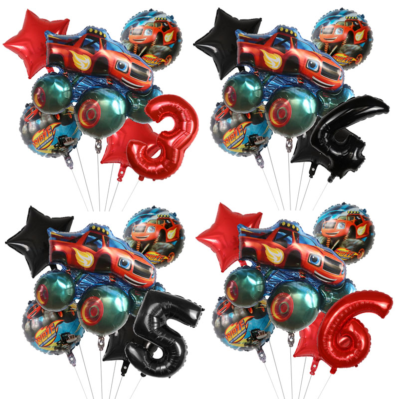 Foil Transfer Machine - 1set Blaze Monster Foil Balloons Cartoon