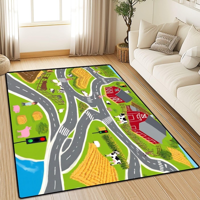 Farm Traffic Pattern Carpet Ba - Commercial Road Printing ulasan dan harga